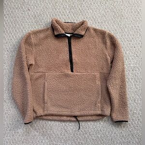 Cozy Brown Sherpa Pullover